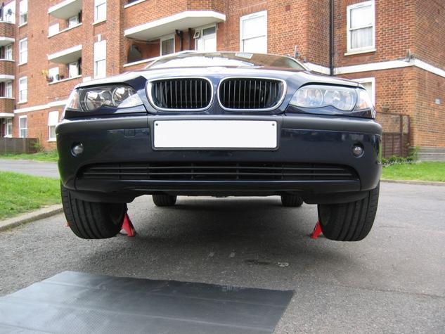 BMW on Jack Stands